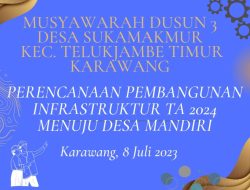 Musyawarah Dusun 3 Desa Sukamakmur Digelar, untuk Menyusun Program Infrastruktur Tahun 2024