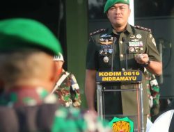 Kodim 0616/Indramayu Melaksanakan Upacara Pengibaran Bendera Merah Putih