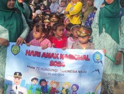 Peringati Hari Anak Nasional, PAUD Soka Indah Desa Tegalurung Gelar Karnaval