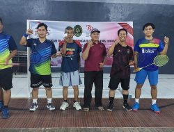 Pasangan Dedi-Yanto Jadi Juara Turnamen Badminton PA Indramayu di HUT RI ke-79