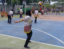 Pertandingan Volly Meriahkan HUT Korem 063/SGJ ke-75 dan Hari Ibu ke-96 di Indramayu