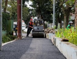 Trotoar Ramah Disabilitas dan Jogging Track di Taman Lalu Lintas Ditargetkan Rampung Pekan Depan